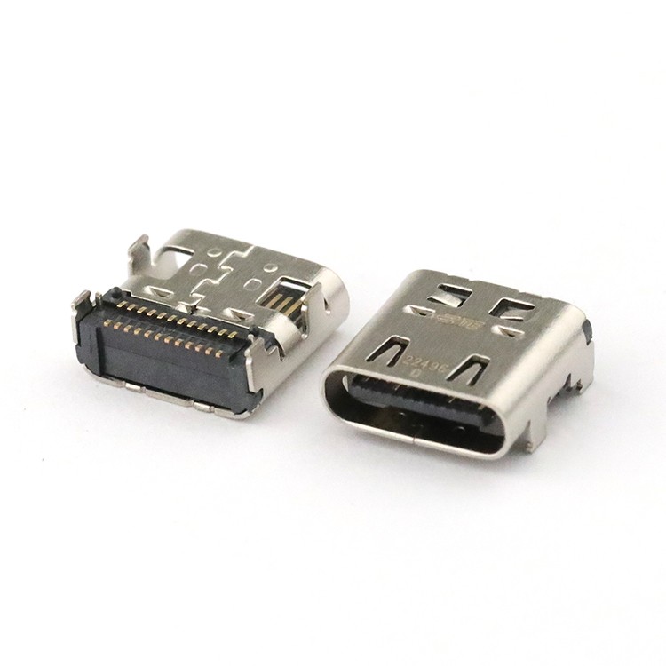 24Pin Dual Row USB Type-C Female Connector SMT USB 3.1 C Female Socket Connector
