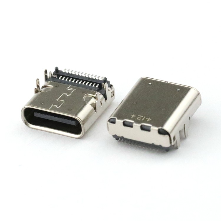 24P Dual Row USB-C Female Connector SMT Mounting USB Connector