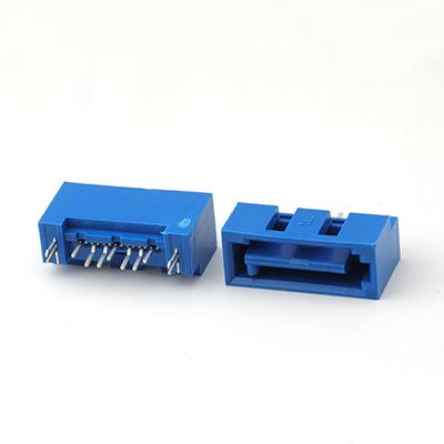 SATA 7P Male Connector Blue Color Vertical SMT SATA A Type Plug Connector