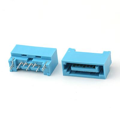 SATA 7P Male Connector Vertical DIP Type Brass SATA Plug PCB Connector