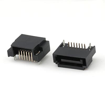 Right Angle 1.27MM SATA 7P Male Connector 90 Degree DIP Type SATA Plug Connector