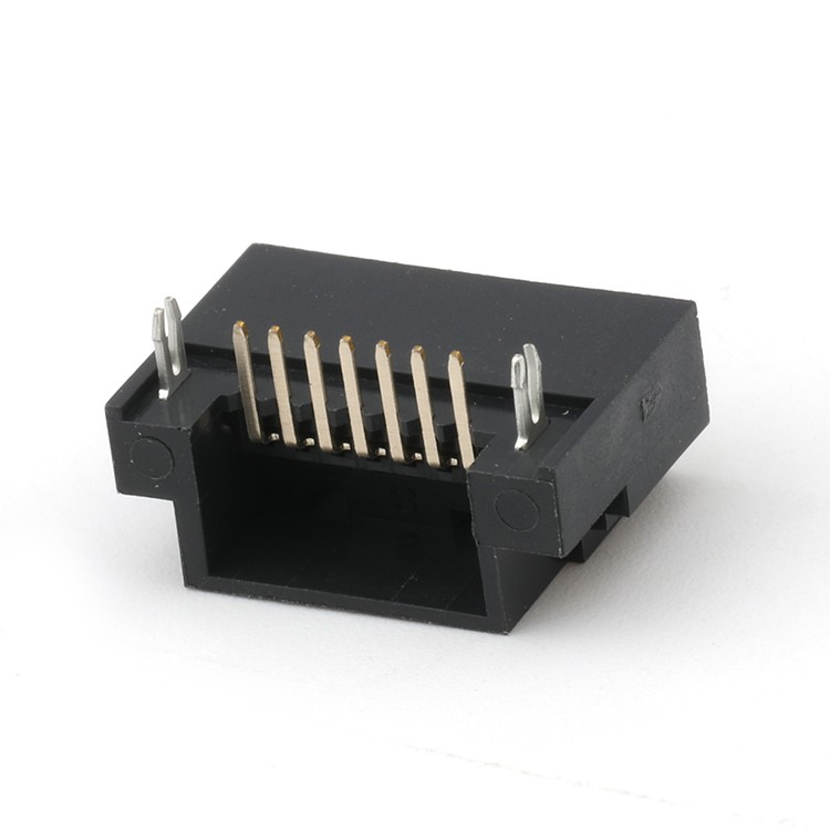 Right Angle 1.27MM SATA 7P Male Connector 90 Degree DIP Type SATA Plug Connector