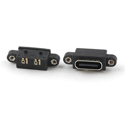 IP68 Waterproof USB-C Female Connector 4P SMT Type USB Connectors