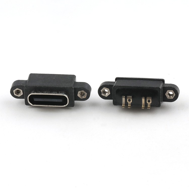 IP68 Waterproof USB-C Female Connector 4P SMT Type USB Connectors