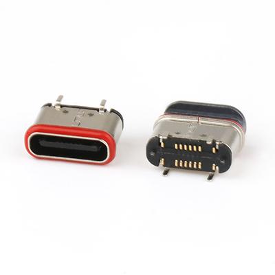 USB Type-C Female Connector 16Pin SMT,H5.9MM IPX6 Waterproof USB C Connector