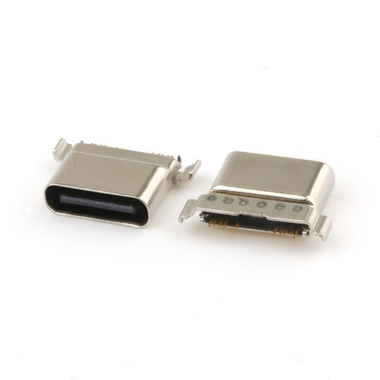 IPX7 Waterproof USB-C Connector,L7.60MM 10P USB C Female Connector