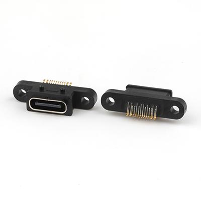 USB 3.1 Type-C Female USB-C Connector,L6.85MM IP67 Waterproof USB-C 16Pin Connector