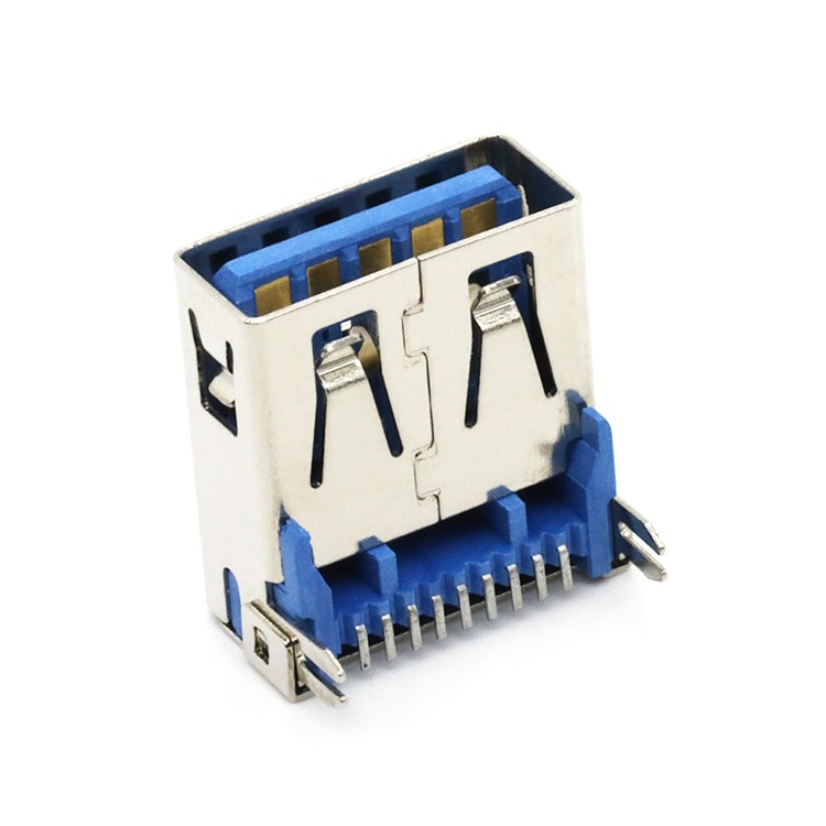 Surface Mount USB 3.0 A Female 9P Receptacle Socket Connector