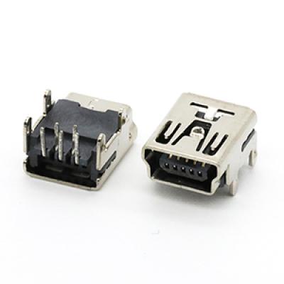 MINI USB 5P Female Connector 90degree 