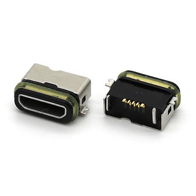 IP67 Micro USB 2.0 Waterproof B Type Female Socket 5Pin Connector