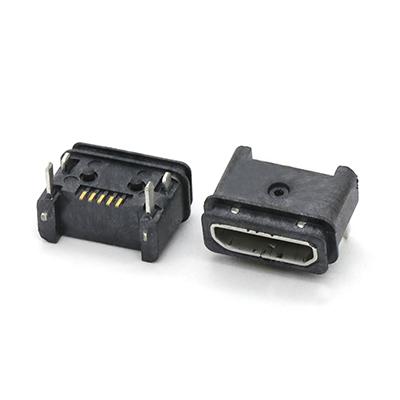 Surface Mount Micro USB 2.0 Waterproof Female Connector 5P for PCB