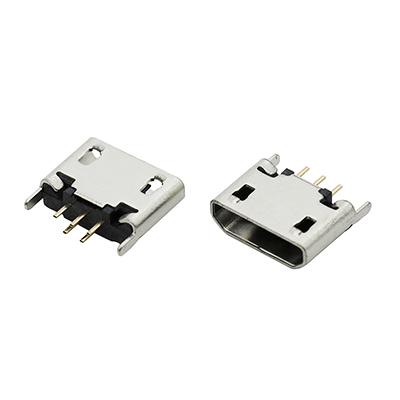 180D Micro USB 2.0 B Type Female Jack Through Hole Connector 5P 