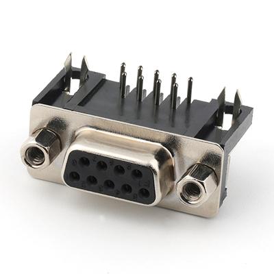 Right Angle DB9 D-SUB 9P Female Socket Receptacle Connector Dip Type