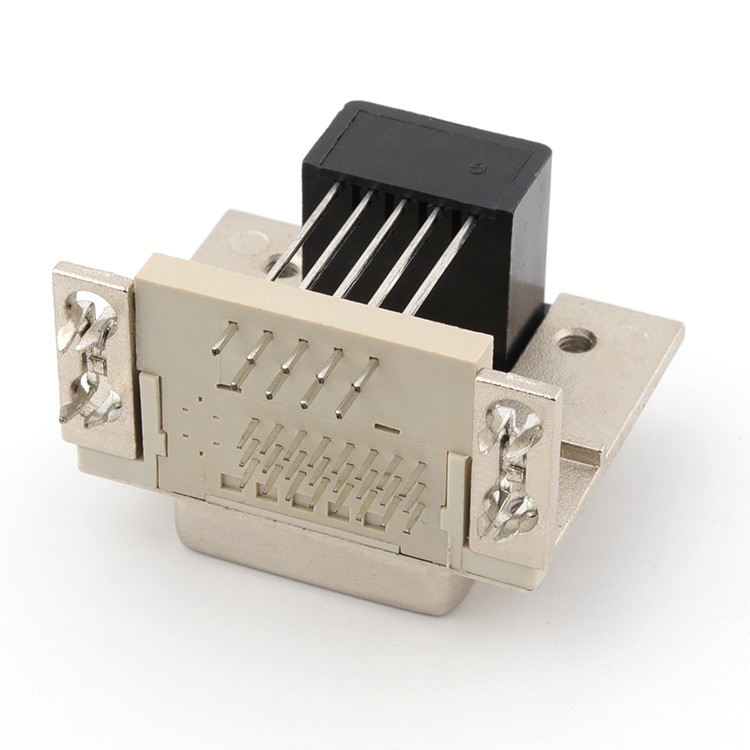 DB9 Right Angle Male Plug+DVI(24+0) Female Connector 90D for PCB