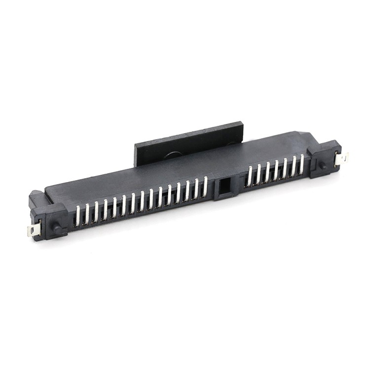 Vertical SATA 7+15 22Pin Female Receptacle Surface Mount Connector for PCB 