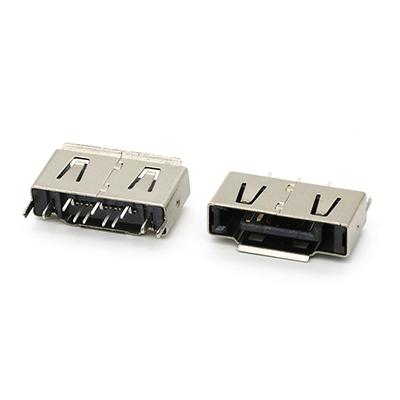 Vertical SATA 7P AB Type Male Plug Connector, H=2.45MM