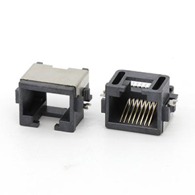 Mid Mount 6.8MM RJ45 8P8C 1x1 Port Female SMT Type Connector for PCB