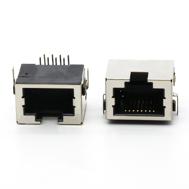 RJ45 8P8C Female Ethernet Port Socket Connector Dip Type Mid Mount 1.8MM 