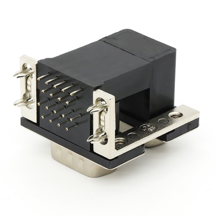 DB 09P Right Angle Male Connector To DB 09P Female D-SUB VGA Connector for PCB