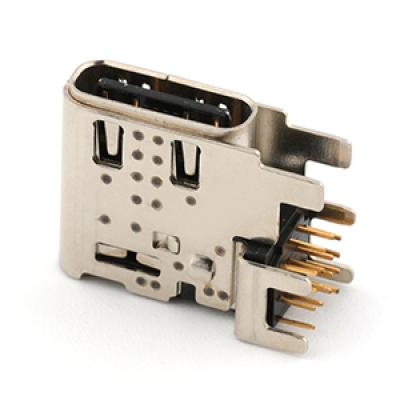 Side Entry 16Pin USB 3.1 Type C Female Receptacle Connector for PCB