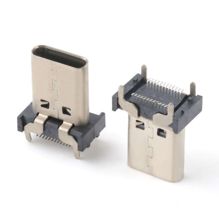 Vertical Type C USB 3.1 Female Socket Dip Connector 24Pin
