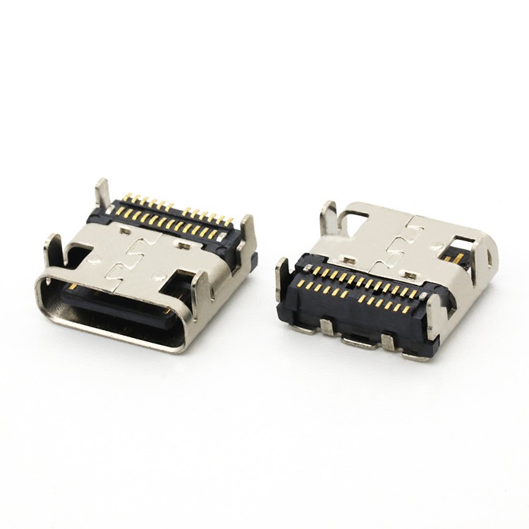 Top-Mount Dual SMT USB 3.1 C Female Socket Receptacle Connector 24Pin for PCB