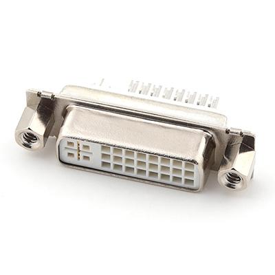 Straddle Mount DVI 29Pin(24+5) Female Receptacle Connector with Screw