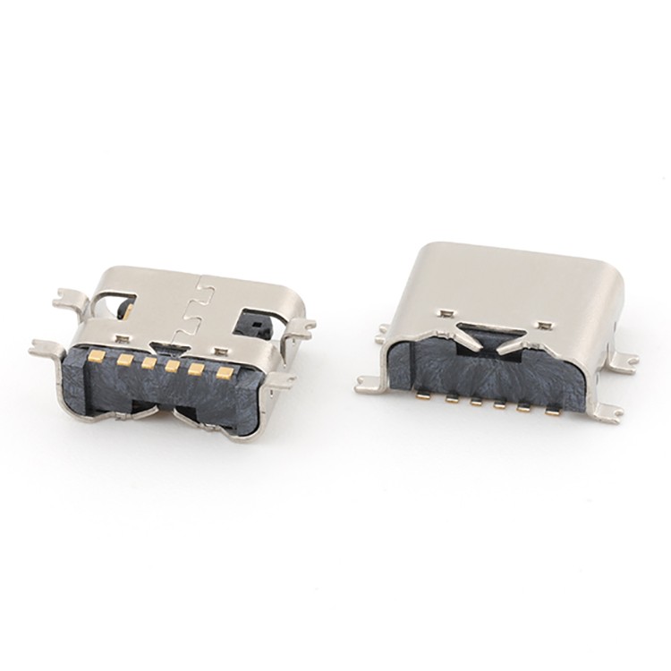 USB 3.1 C Type 6Pin Female Receptacle Connector Surface Mount 
