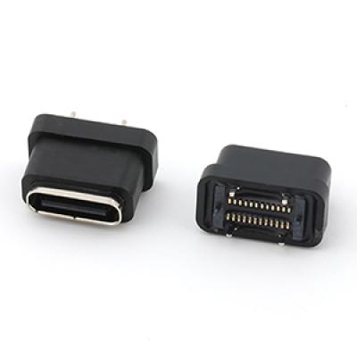 IP67 Waterproof USB Type C 24Pin Female Receptacle Connector Surface Mount
