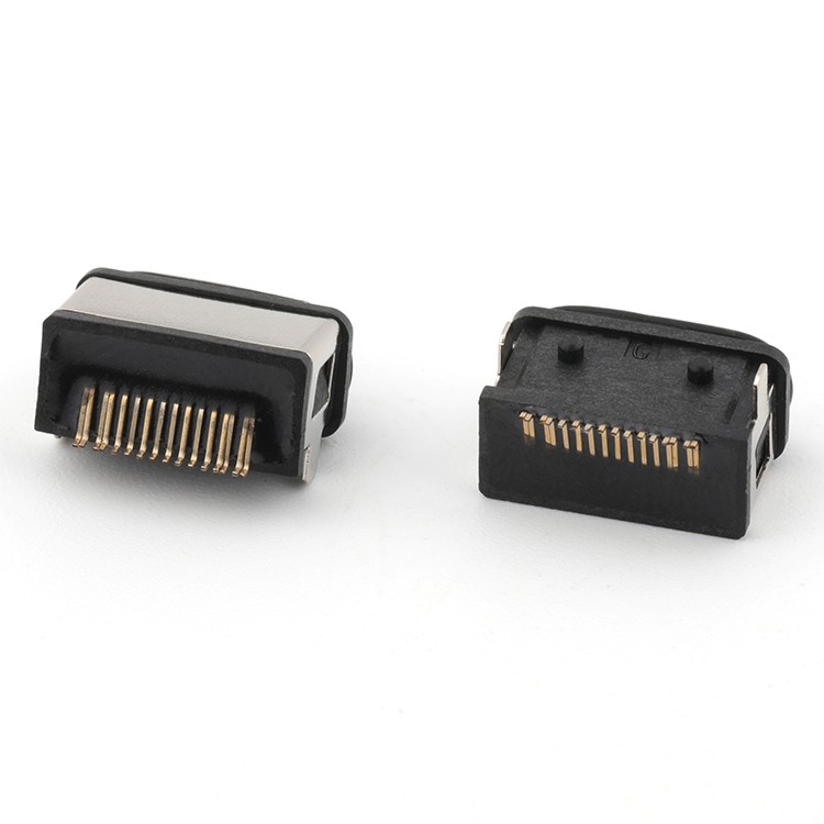 IP68 Waterproof 16Pin USB Type C Female SMT Connector 