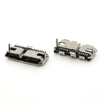 Surface Mount SMT Type Micro USB 3.0 B Type Female Connector