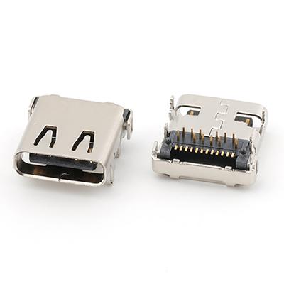 SMT+DIP Type 24Pin USB Type C Female PCB Connector