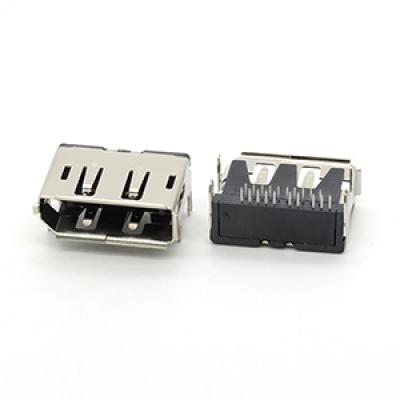 Dip Type Dual Row 20Pin Display Port External Female Connector 