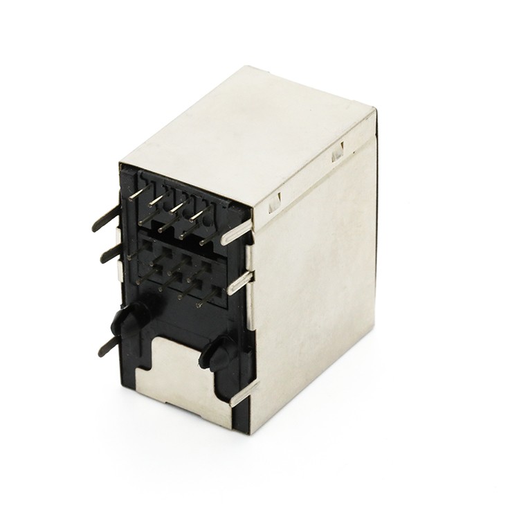 DIP Type Right Angle 5921 2x1 Port RJ45 8P8C Female Connector