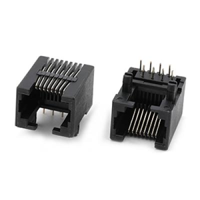 DIP Type L=18.0MM RJ45 Tab Down 8P2C Female Connector