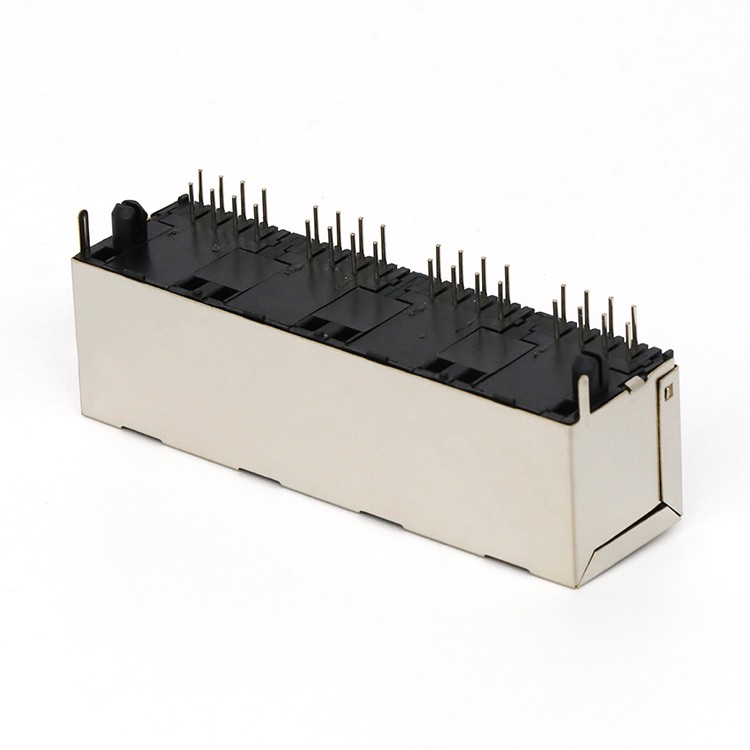 RJ45 Female Connector DIP Type 1X4 Port Female Module Jack RJ45 Connector