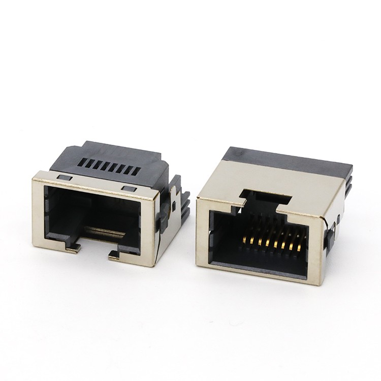Mid Mount 5.8MM 90Degree RJ45 1x1 Port Female Ethernet Connector