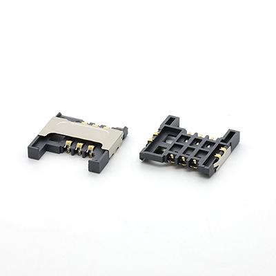 SIM Card Connector 6P 2.9H Smart Card Push Push SIM Card Connector
