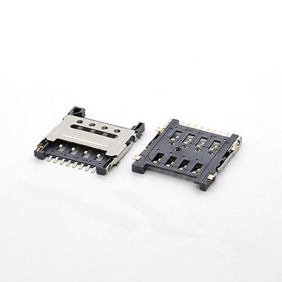 8Pin 1.5H Micro SIM Card Flip Type 8X1Pin Micro SIM Card Connector