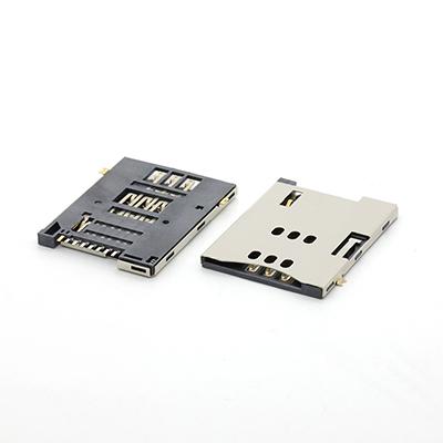 1.8H 6+2Pin SIM Card Push Push Connector SIM Reader Card Connector