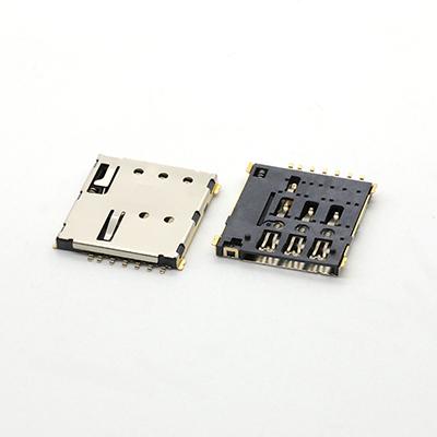 Nano SIM Card 7Pin 1.37H with Lock Pin Nano SIM Card Push Push Connector 