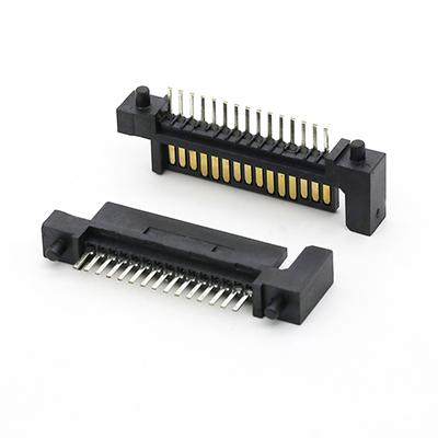 Vertical 180Degree DIP Type 15Pin SATA Male Connector