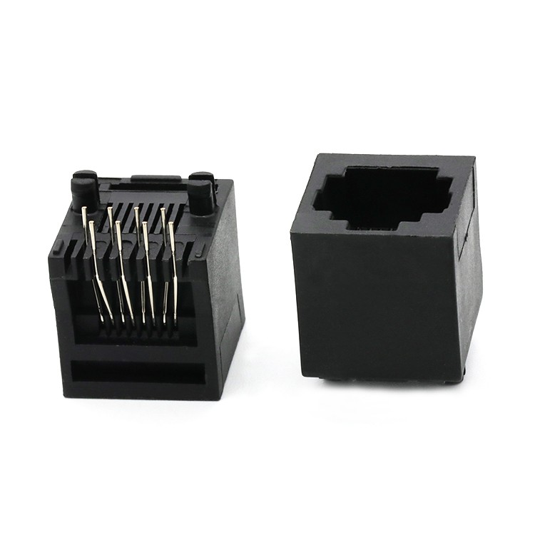 Vertical DIP Type Through Hole 8Pin RJ45 Female Connector