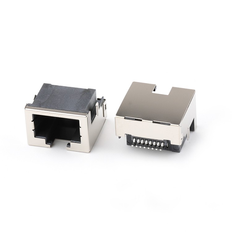 SMD Type RJ45 Connector Mid Mount 4.2MM Single Port RJ45 Female Connector