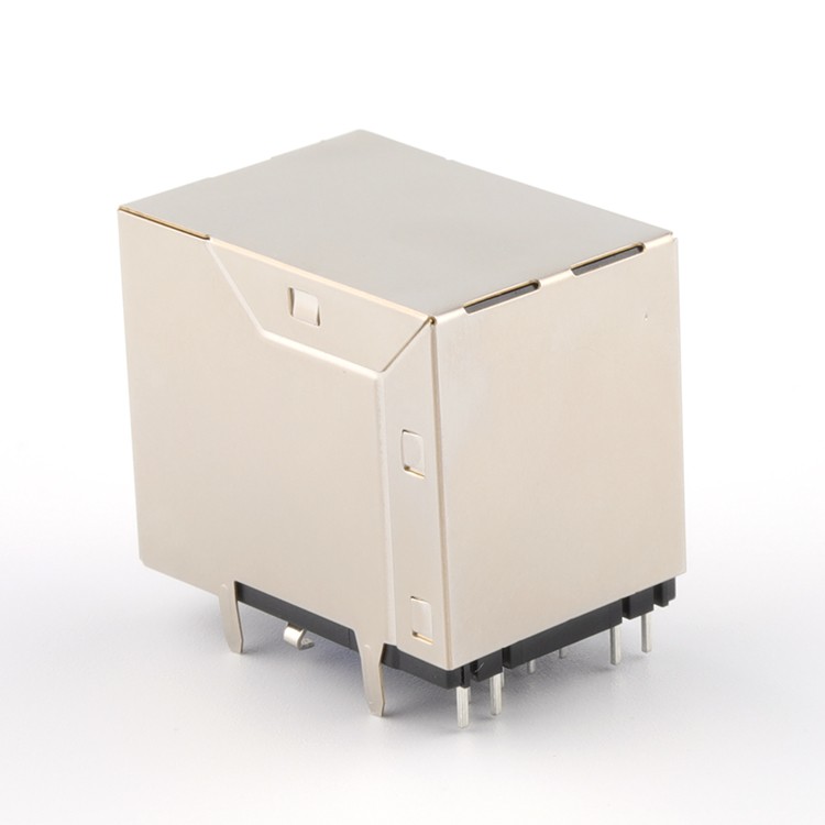 1x1 Single Port RJ45+USB 3.0 Female Connector with Yellow-Green Leds