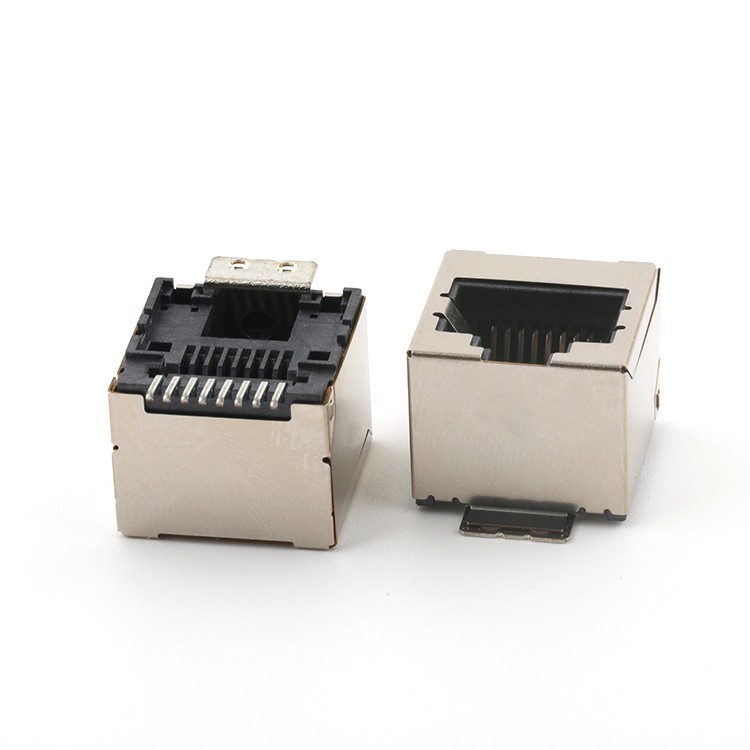 Vertical SMT Type 1.27H Single Port  RJ45 Female Ethernet Connector