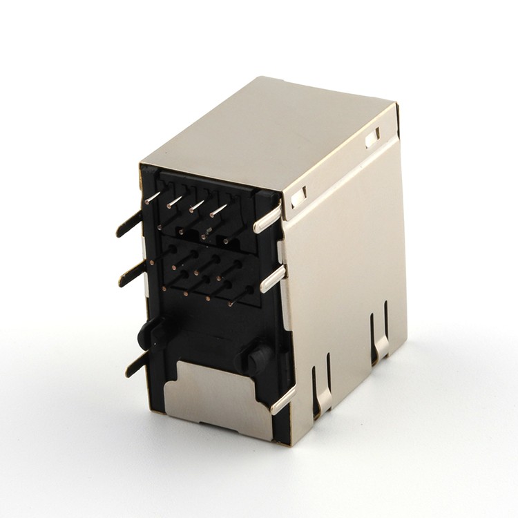 RJ45 Connector DIP Type 8P8C 2X1 Dual Port  RJ45 Female Connector