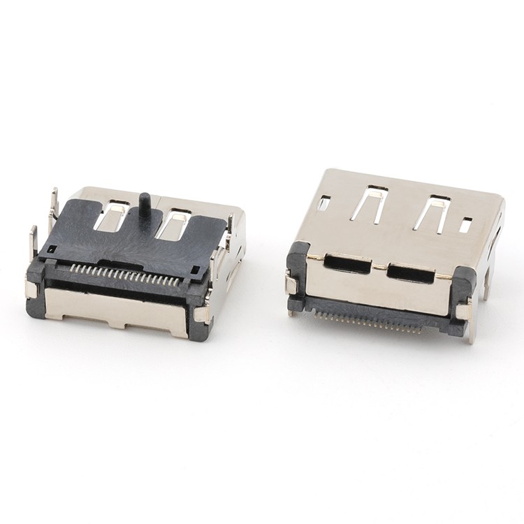 Top Mount SMT Type DisplayPort 20Pin Female DP Connector