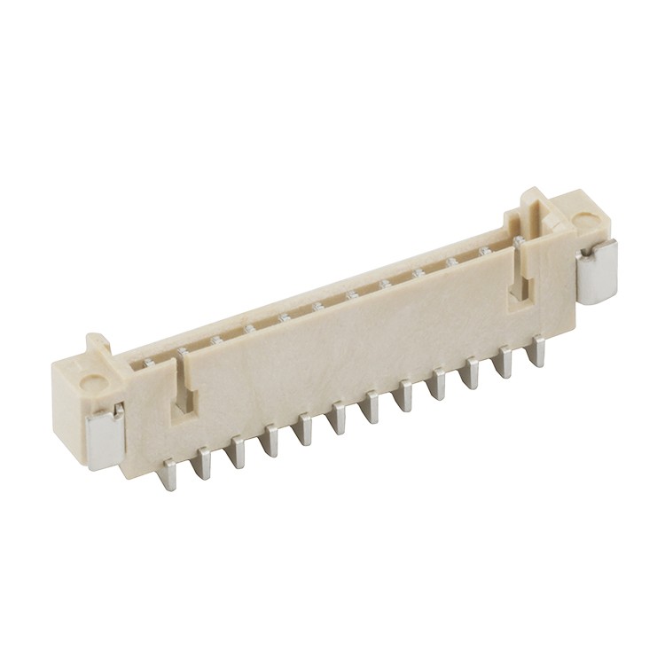 12Pin Natural Color 1.25mm Pitch Surface Mount Right Angle Wire To Board Connector 