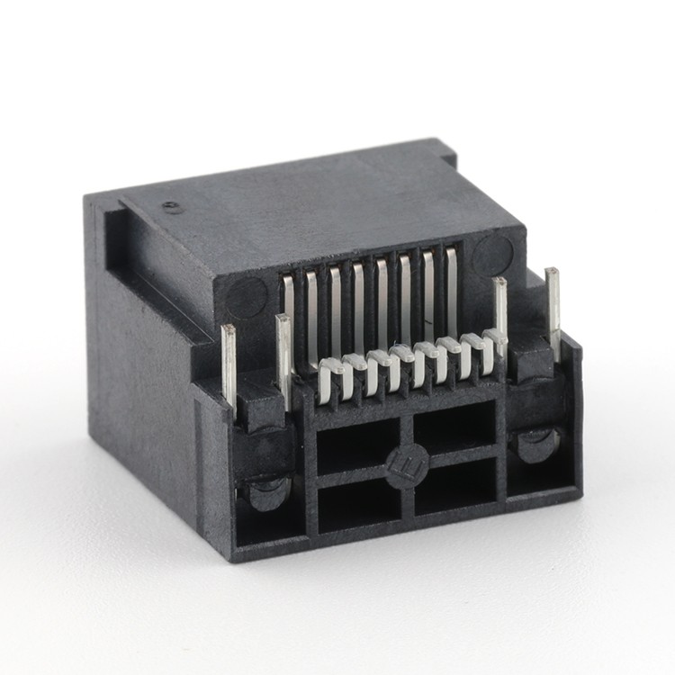 Mid Mount 2.8MM Single Port Vertical RJ45 Female Connector